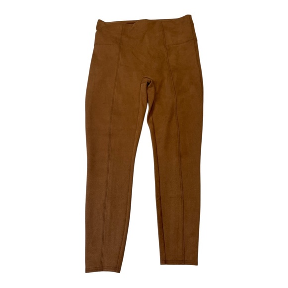Spanx Faux Suede Leggings in Rich Caramel Tummy Control Women’s Size XL - Picture 2 of 14